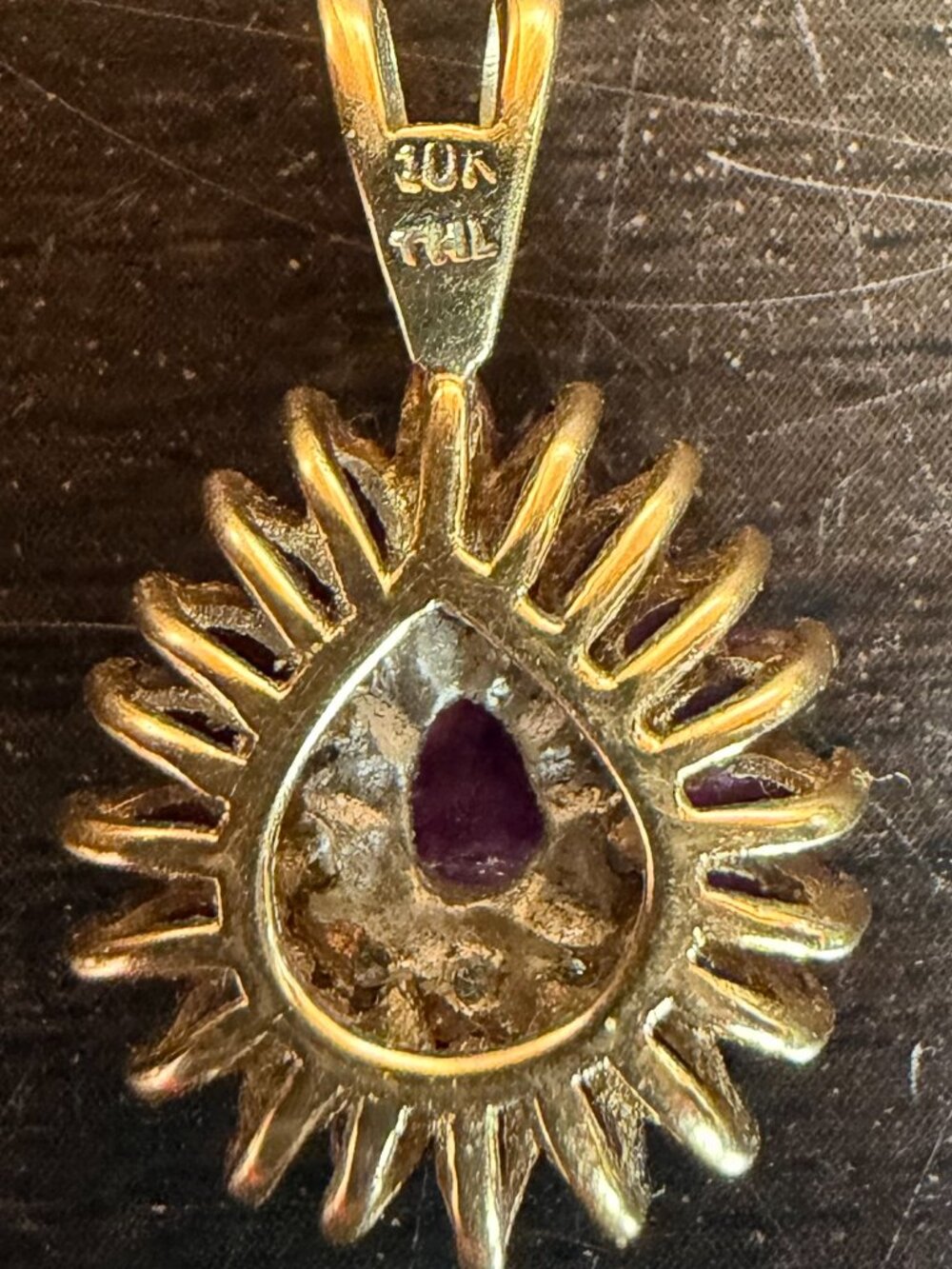 14K Yellow Gold Ruby and Diamond Ring Sz 7 w/ 10K Gold Ruby Pendant -Anniversary - Picture 7 of 14